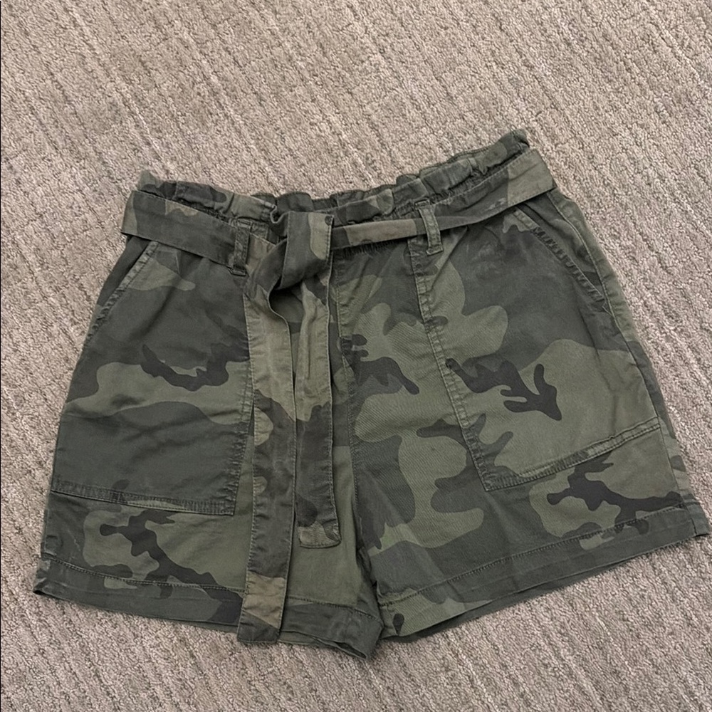 Sanctuary Women's Camo Utility Paperbag Shorts